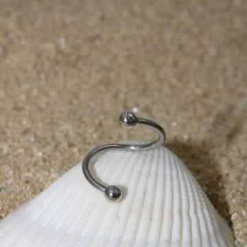 Piercing Cerrahi Çelik Piercing Spiral Kıkırdak Tragus Conch Helix Gold Renk