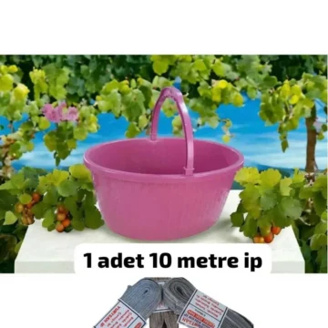 Plastik Taşıma Sepeti Meyve Sepeti Balkon-bakkal Sepeti (40 X 30 X 19CM)