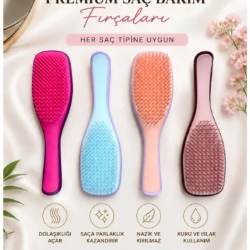 Premium Saç Açma Fırçası Islak & Kuru Kullanım Dolaşık Açıcı Tarak
