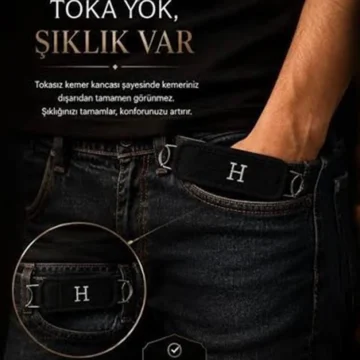 Premium Tokasız Fit Kemer(siyah)