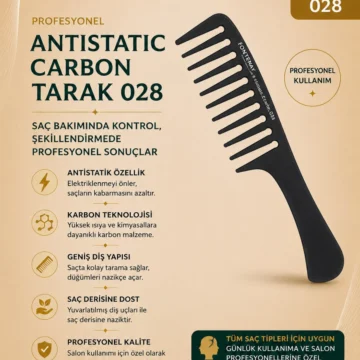 Profesyonel Antistatic Carbon Tarak 028