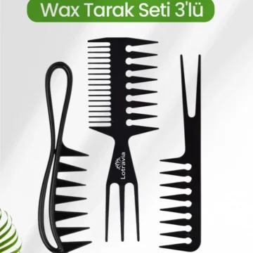 Profesyonel Saç Şekillendirici Wax Tarak Seti 3'lü