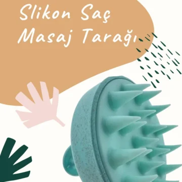 Saç Bakım Fırçası, Saç Derisine Masaj Yapan Şampuan Tarağı, Duş Fırçası Slikon Saç Masaj Tarağı
