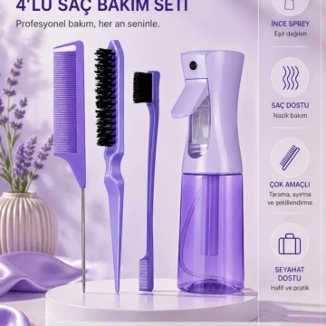 SAÇ SPREYİ ŞİŞESİ TARAKLI SET SAÇ ŞEKİLLENDİRİCİ SPREY SETİ