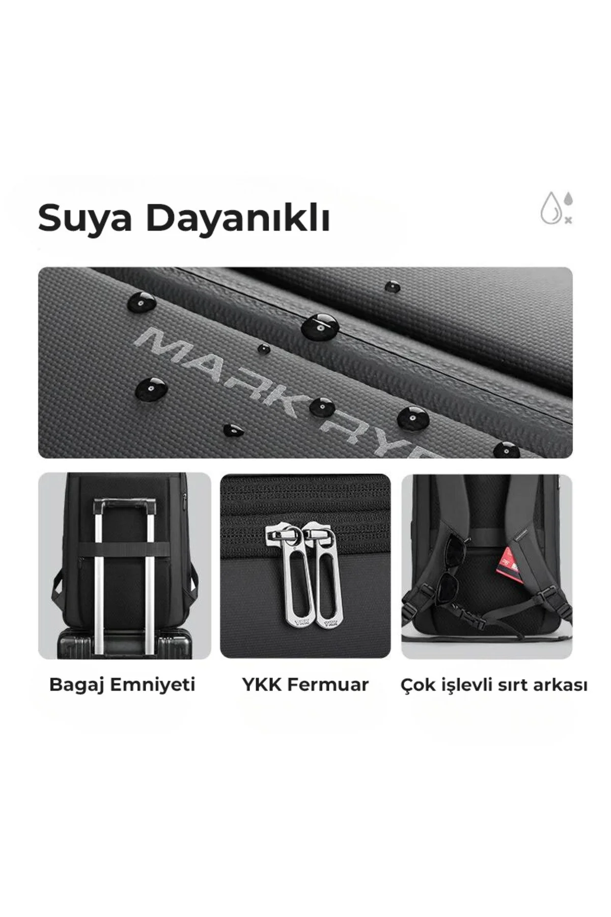 Scalable Çok Bölmeli Laptop Sırt Çantası Şarj Kiti G1_mr9808_00 46x18x31 Cm - Görsel 5