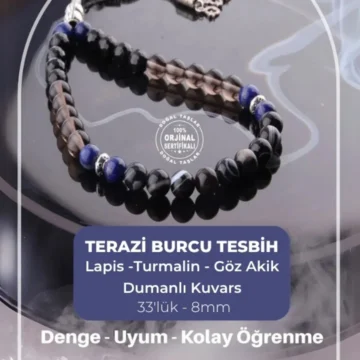 Sertifikalı Terazi Burcu 33'lük Tesbih T106