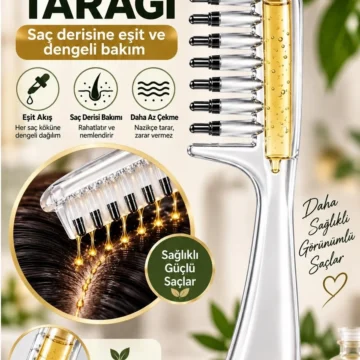 Serum Hazneli Saç Tarağı Hazneli Saç Derisi Bakım Yağ Serum Tarağı Masaj Başlıklı Tarak