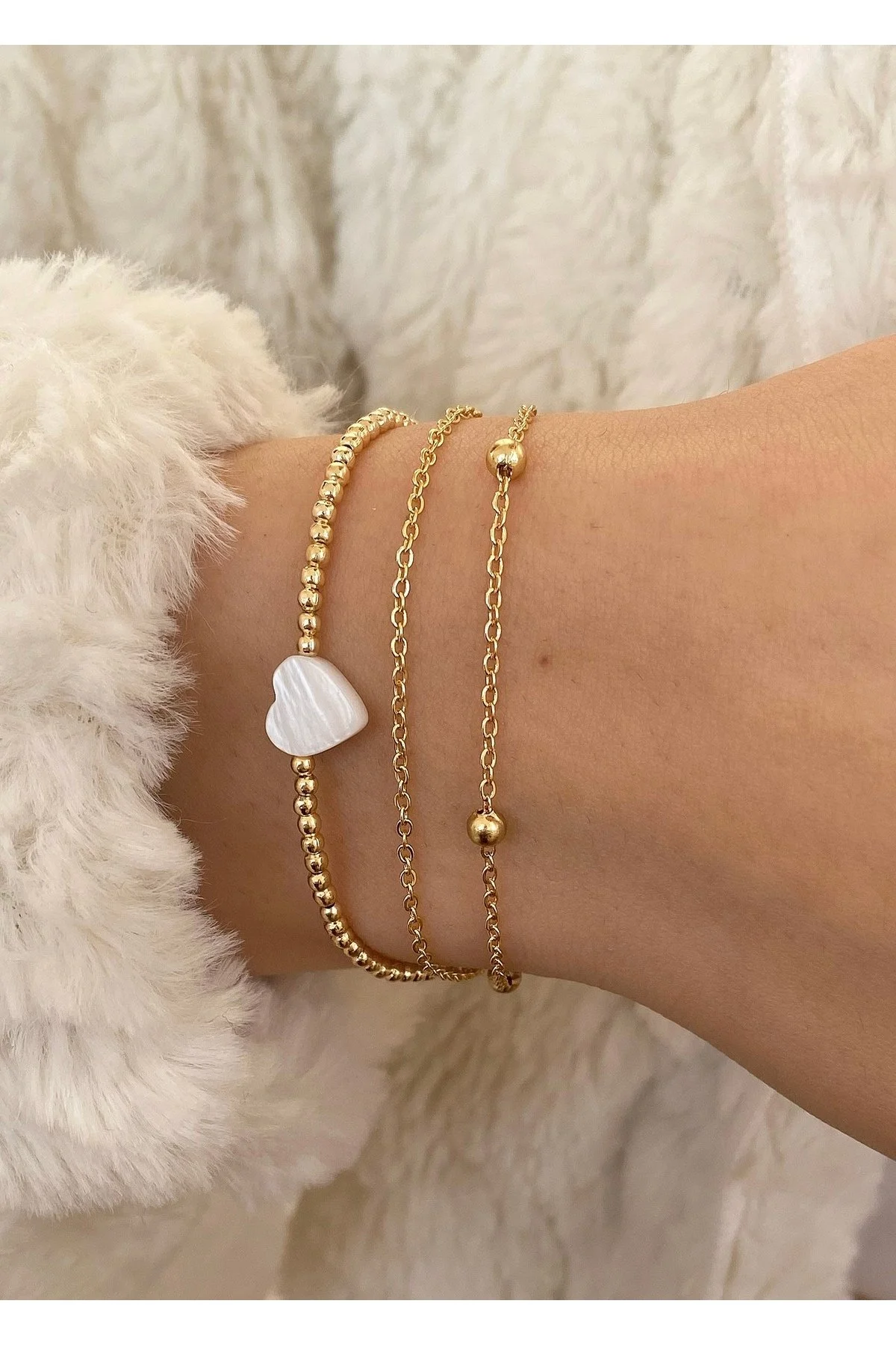 Set kombin kolye kombin bileklik 4 lü trend özel seri - Görsel 5
