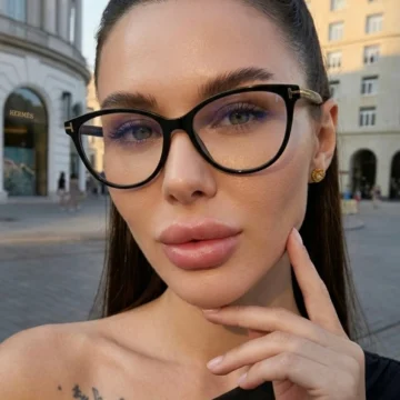 Sırıus Cat Eye Siyah Çerçeveli Mavı Işık Korumalı Blue Block Gözlük