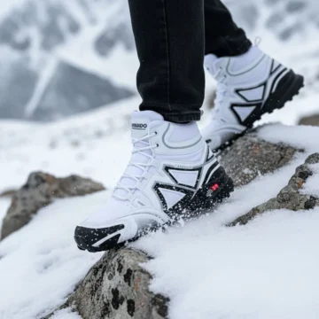 Siyah Beyaz Outdoor Trekking Erkek Bot