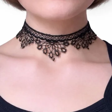 SİYAH DANTEL GOTİK CHOKER KOLYE