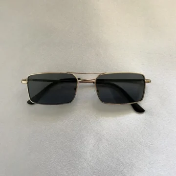 Siyah Gold Dörtgen Gözlük