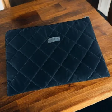 Siyah Pofuduk Kapitone Laptop Tablet Kılıfı 13-14 inç & Portföy Çanta