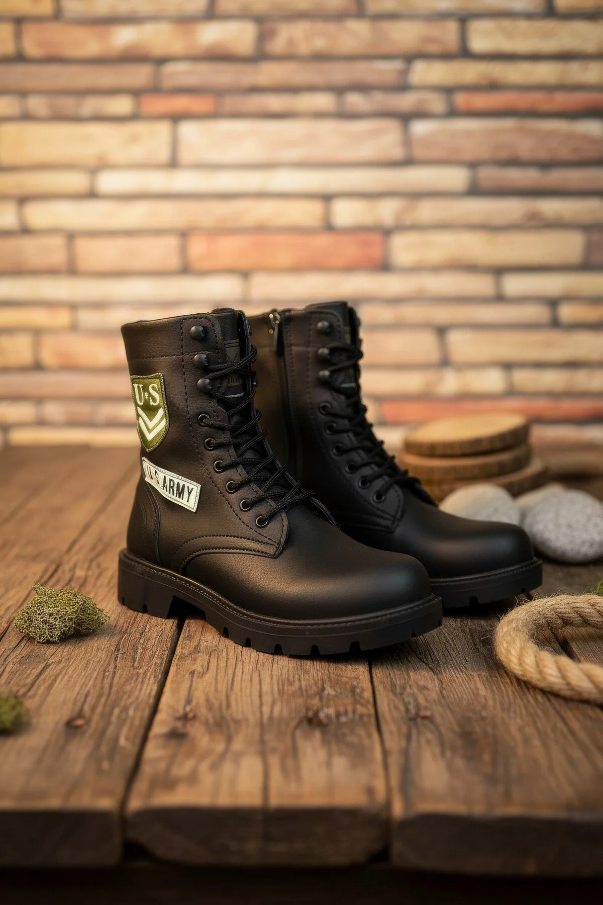 Siyah Unisex Biker Bot 0012538 - Görsel 7