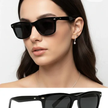 Siyah Unisex Güneş Gözlüğü Trend Güncel Model