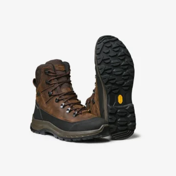 Solognac Erkek Su Geçirmez Deri Avcı Botu - Kahverengi - Vibram Tabanlı - Crosshunt 500