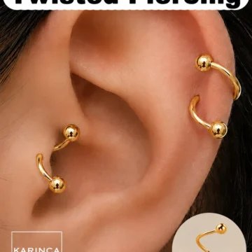 Spiral Twisted Barbell Piercing Conch Helix Tragus Orbital Dudak Side Labret Medusa Snake Bites