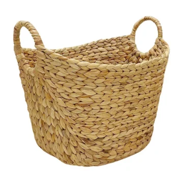 Su Sümbülü Oval Dekoratif Sepet 42x37x36