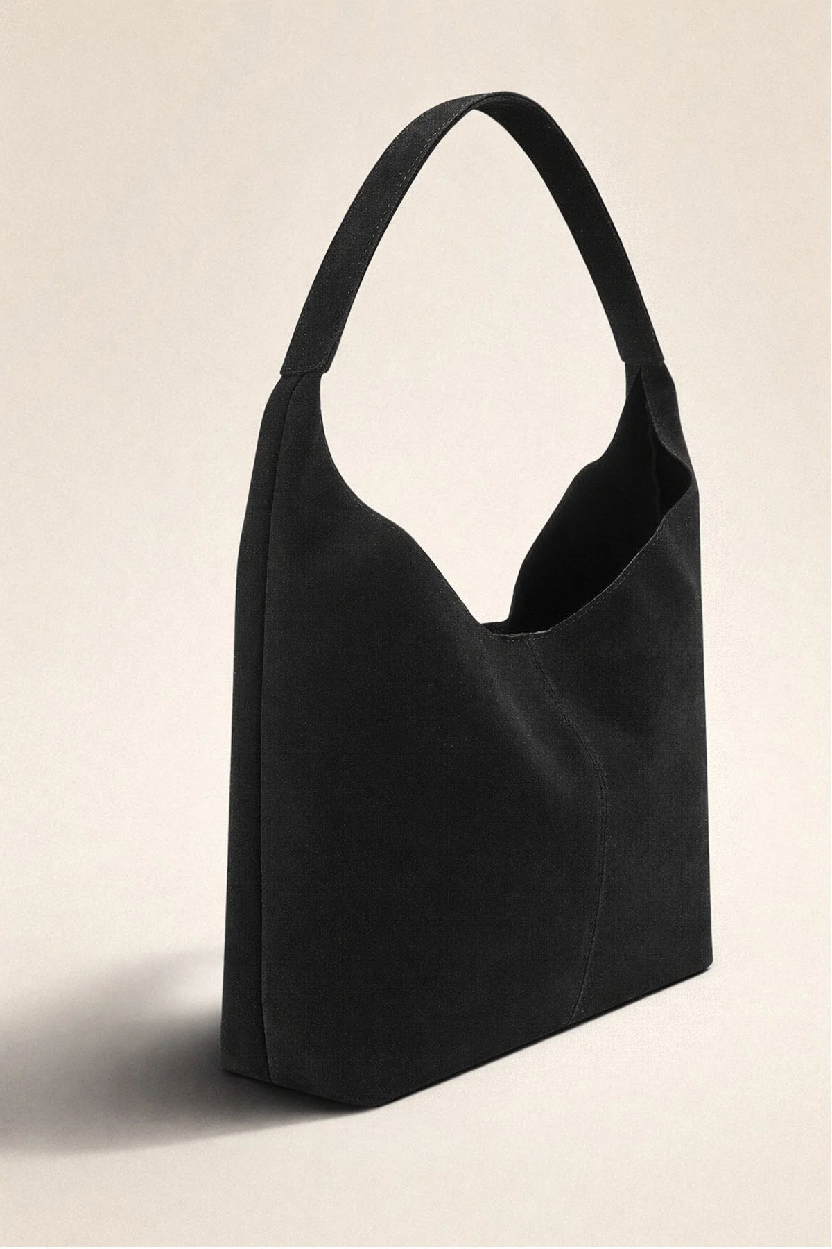 Süet Siyah Shopper Vintage Çanta 284 - Görsel 11