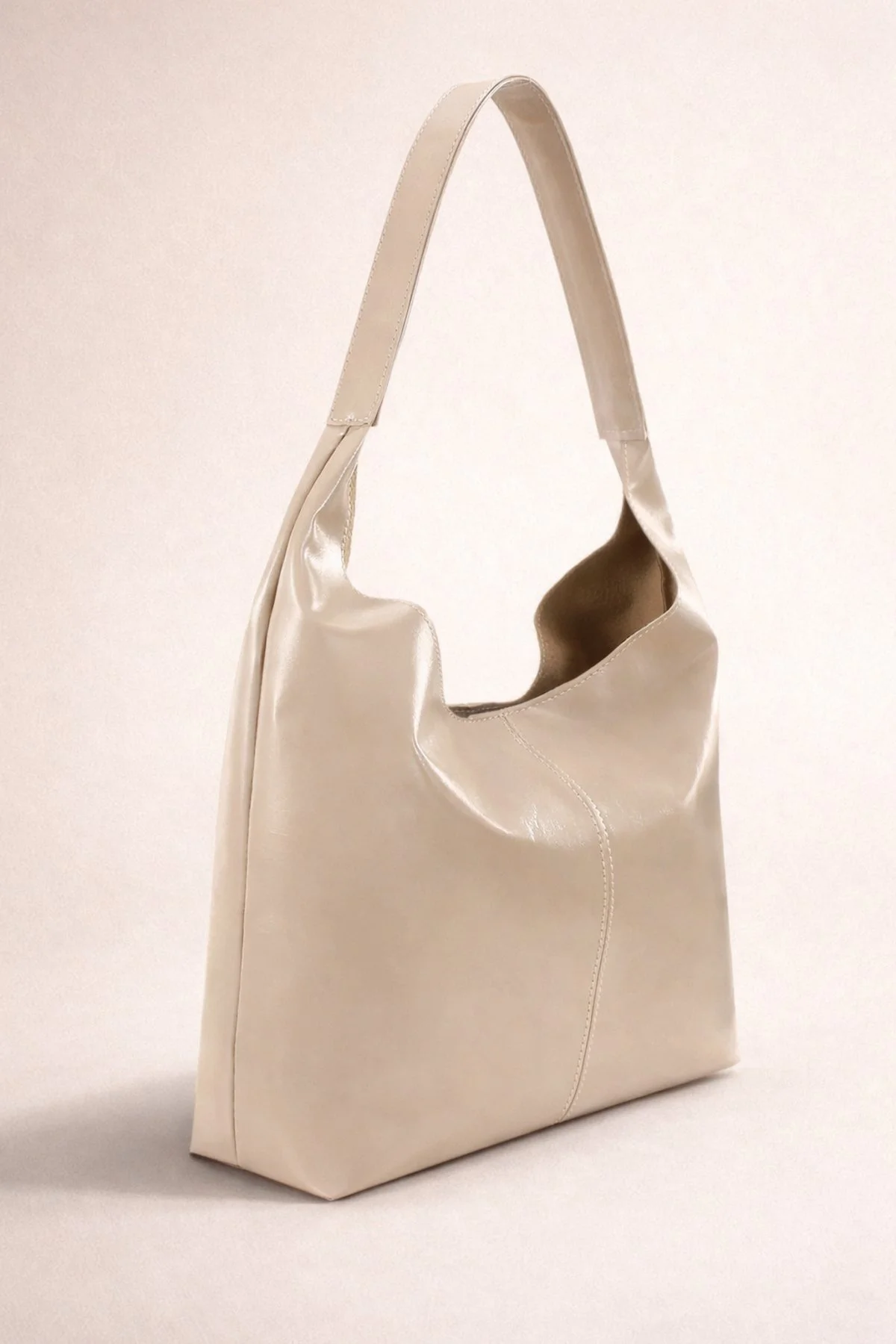 Süet Siyah Shopper Vintage Çanta 284 - Görsel 7