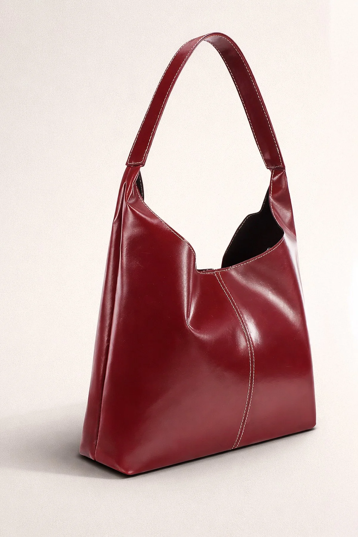 Süet Siyah Shopper Vintage Çanta 284 - Görsel 9