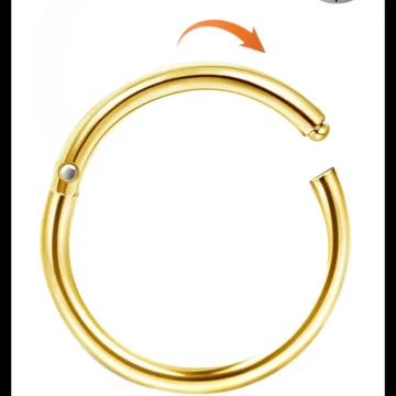 Tam Halka Piercing | 316l Cerrahi Çelik | Kararmaz | Tragus Helix Kıkırdak | Gümüş | Beden Seçenekli