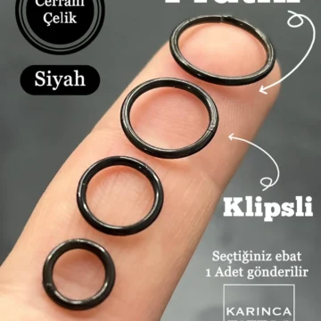 Tam Halka Piercing Tragus Helix Orbital Conch Daith Nipple Burun Kaş Septum Smiley Kulak Piercing