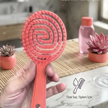 Tarak Üç Boyutlu Profesyonel Spiral Yuvarlak Saç Fırçası