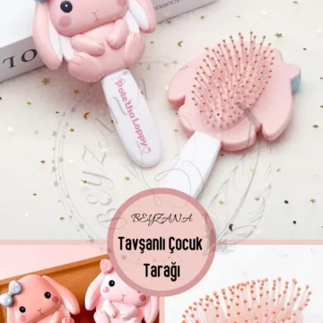 Tavşan Desenli Kız Çoçuğu Tarağı