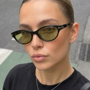 Tessa Kadın Güneş Gözlüğü Oval Kedi Gözü LEOPAR ÇERÇEVE 50 Ekartman Gold Detaylı YENİ Sezon