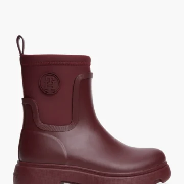 TH STAMP WARM ANKLE RAIN BOOT