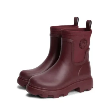 TH Stamp Warm Bilekte Yağmur Botu Bordo FW0FW09544-XUT