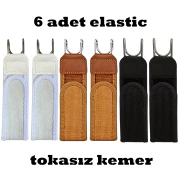 Tokasız Elastik Orginal Ayarlanabilir Erkek/Kadın Kemer ( 3 çift )