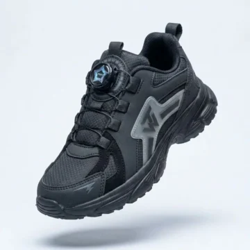 TOM WALKING Unisex Otomatik Bağcıklı Spor Ayakkabı 36-39 Numara Hafif Kaymaz Taban Siyah Beyaz