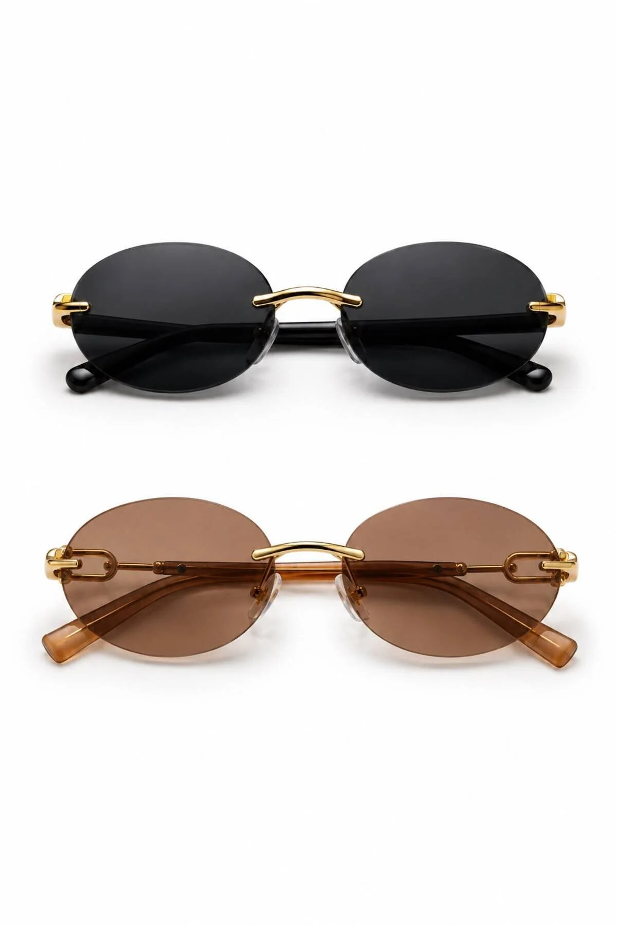 TREND MODEL KADIN SİYAH VE KAHVE 2'Lİ SET UV 400 KORUMALI