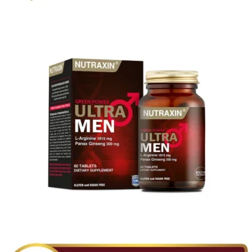 Ultra Men 60 Tablet - L-Arjinin, Ginseng, Zencefil, Demir dikeni, Tarçın