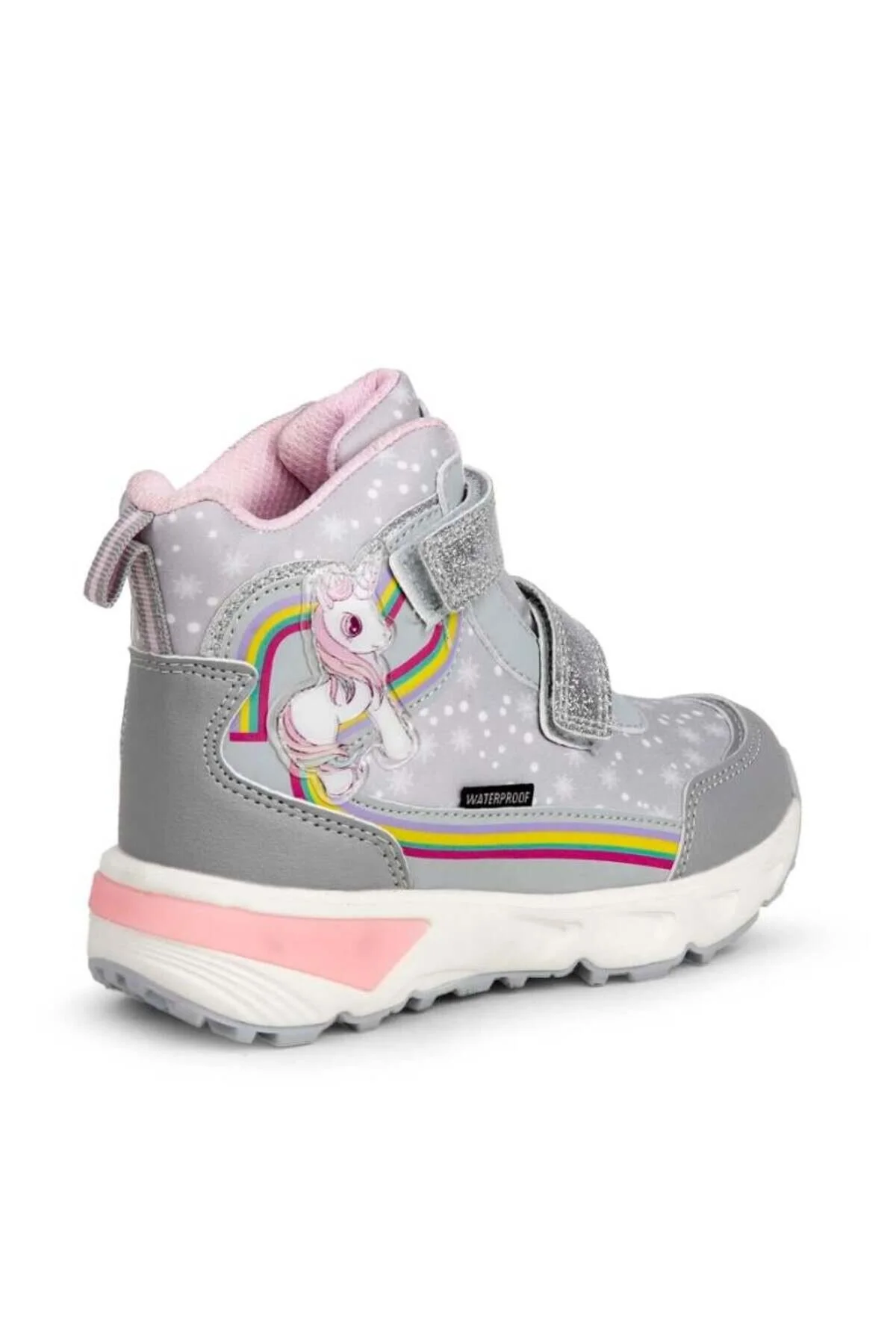 Unicornie Işıklı Su Geçirmez Bebek Gri Bot - Görsel 2
