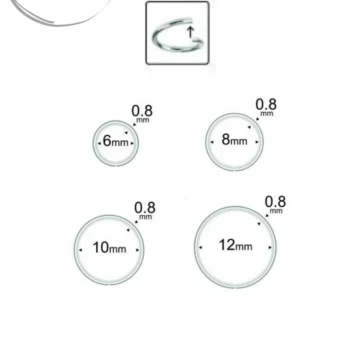 Unisex Cerrahi Çelik En İnce Barlı 0.8mm Tel Halka Hızma Piercing
