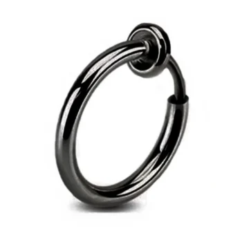 Unisex Gümüş Çelik Deliksiz Sıkıştırmalı Piercing Tragus Küpe