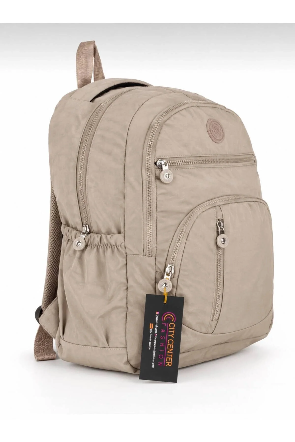 Unisex Krinkıl Su Geçirmez Kumaş Büyük Boy Çok Gözlü Okul Ve Seyahat Sırt Çantası Cty-lbn-101 - Görsel 5