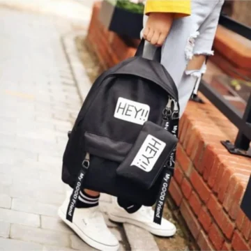 Unisex Siyah Hey Sezonun Trend Spor Sırt Çantası