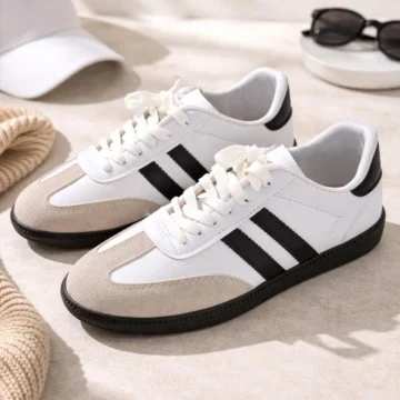 Unisex Stil Şık Rahat Hafif Günlük Yandan Şeritli Bağcıklı Yürüyüş Koşu Sneaker Spor Ayakkabı