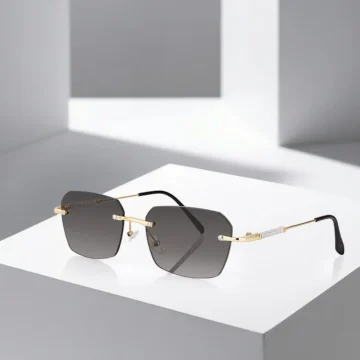 UV400 Korumalı Kadın Güneş Gözlüğü Gold Siyah Gümüş Renk PLG-2124C6