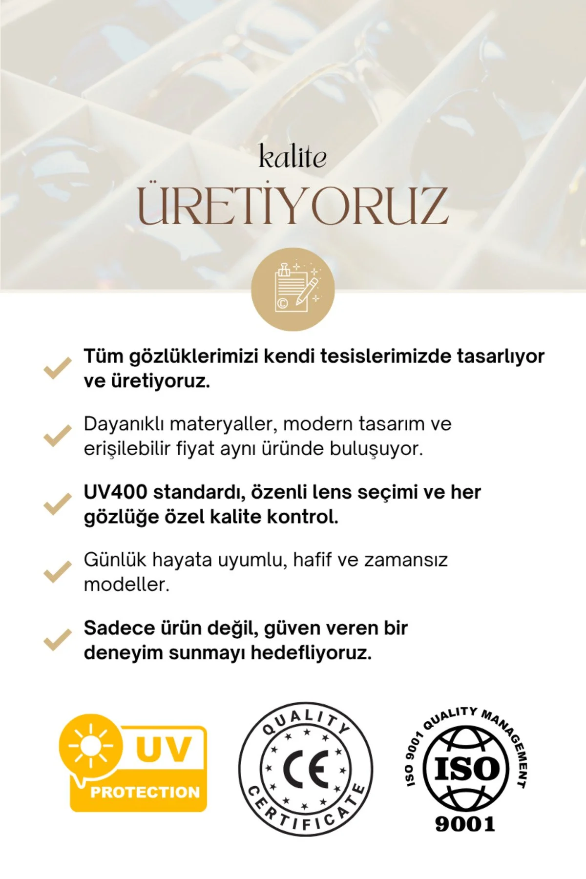 Uv400 Koruyucu Unisex Güneş Gözlüğü 3 Lü Set 1038 - Görsel 9