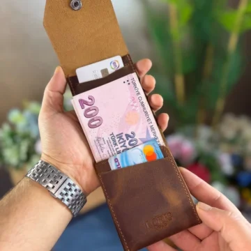 Viral Hakiki Deri Bol Kartlıklı Kullanışlı unisex Cüzdanı