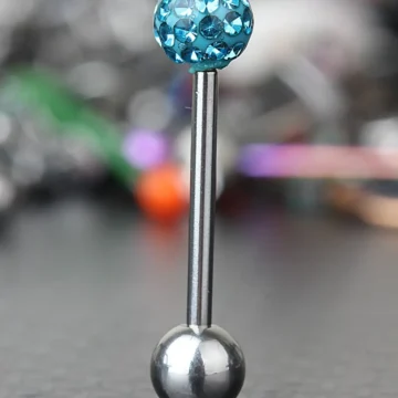 Yeni Sezon 316L Cerrahi Çelik Pembe Şambala Dil Piercing