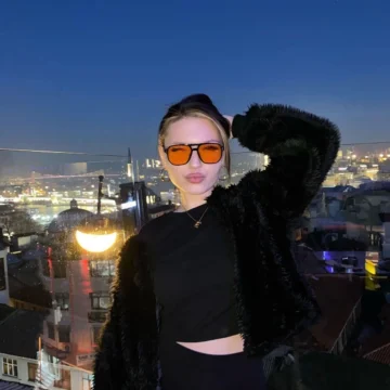 Yeni Sezon Unısex Trend Model Turuncu Güneş Gözlüğü