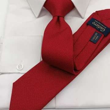 Yeşil Kum Desenli Slim Kravat