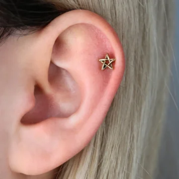Yıldız Helix Piercing Cerrahi Çelik (8mm) Gümüş Renk