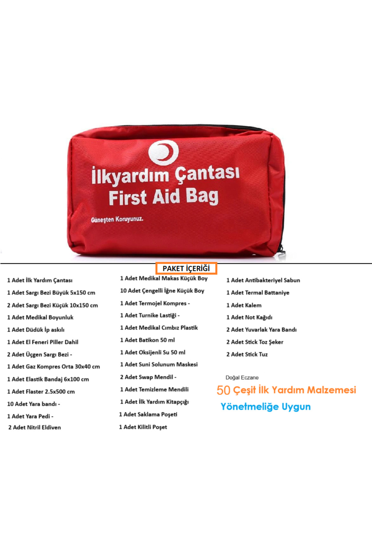 Yönetmelik Uyumlu Trafik ilk Yardım Seti
